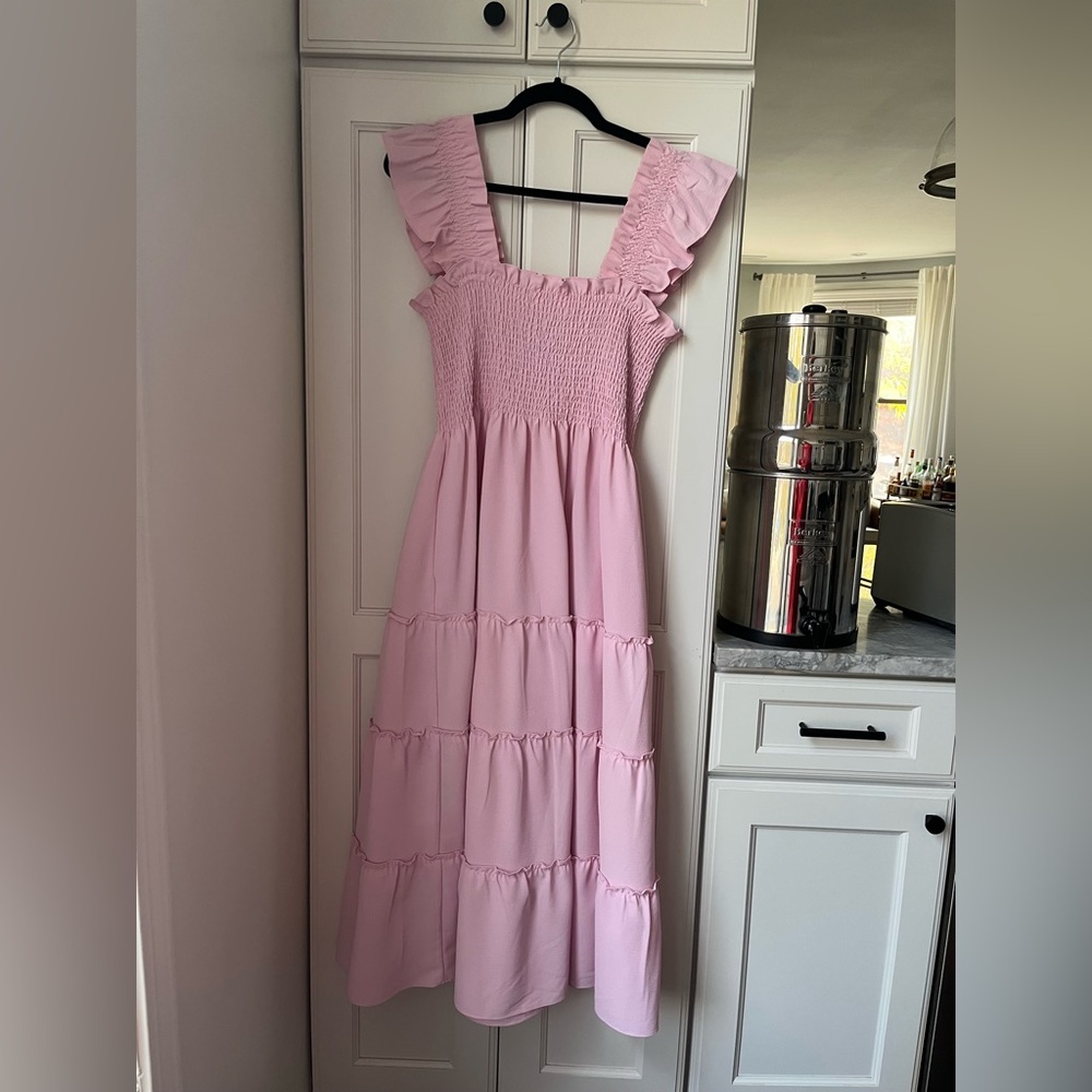 The Ellie Nap Dress - Ballerina Pink Crepe - Picture 3 of 5